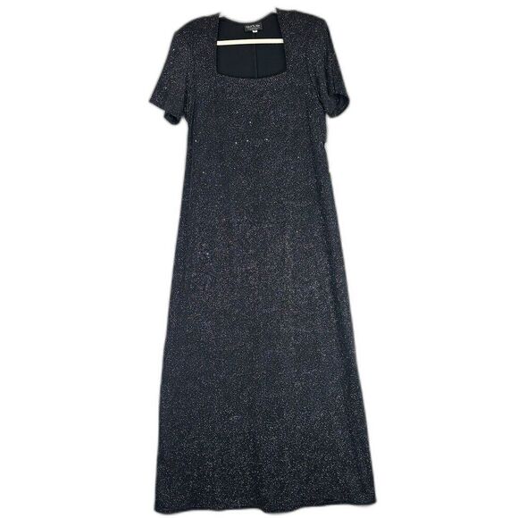 Vintage Onyx Nite Sparkle Maxi Gown Size 14 NWT Deadstock USA Made Formal - Picture 1 of 8